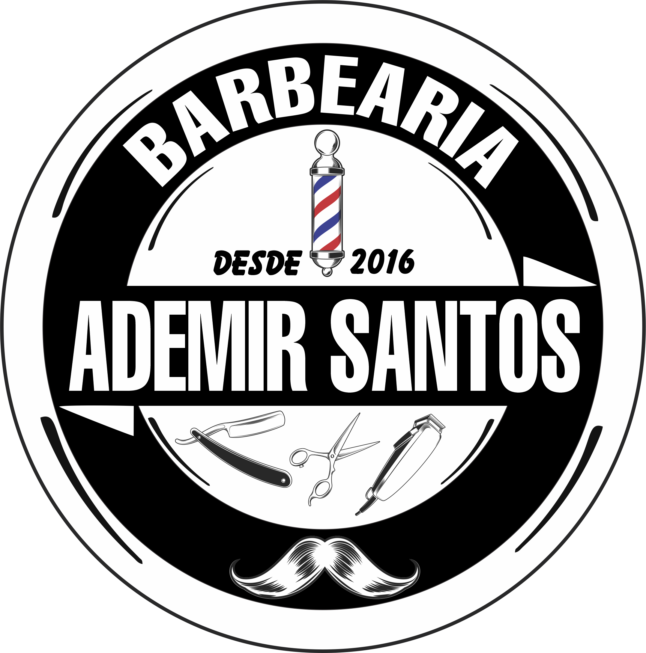 Barbearia Ademir Santos Logo